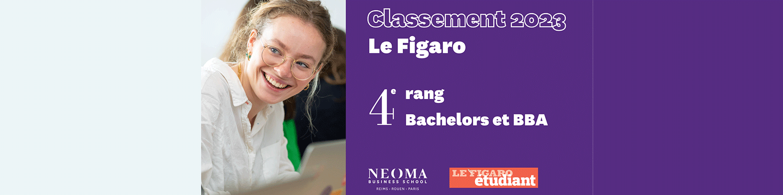 Classement Bachelors et BBA du Figaro 2023 : NEOMA 4e